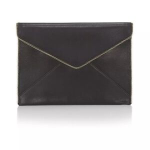 Rebecca Minkoff Black Leather Envelope Clutch